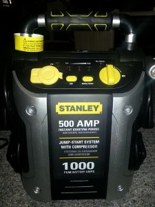 Stanley J5C09 500-Amp Jump Starter with Built-In Air Compressor
